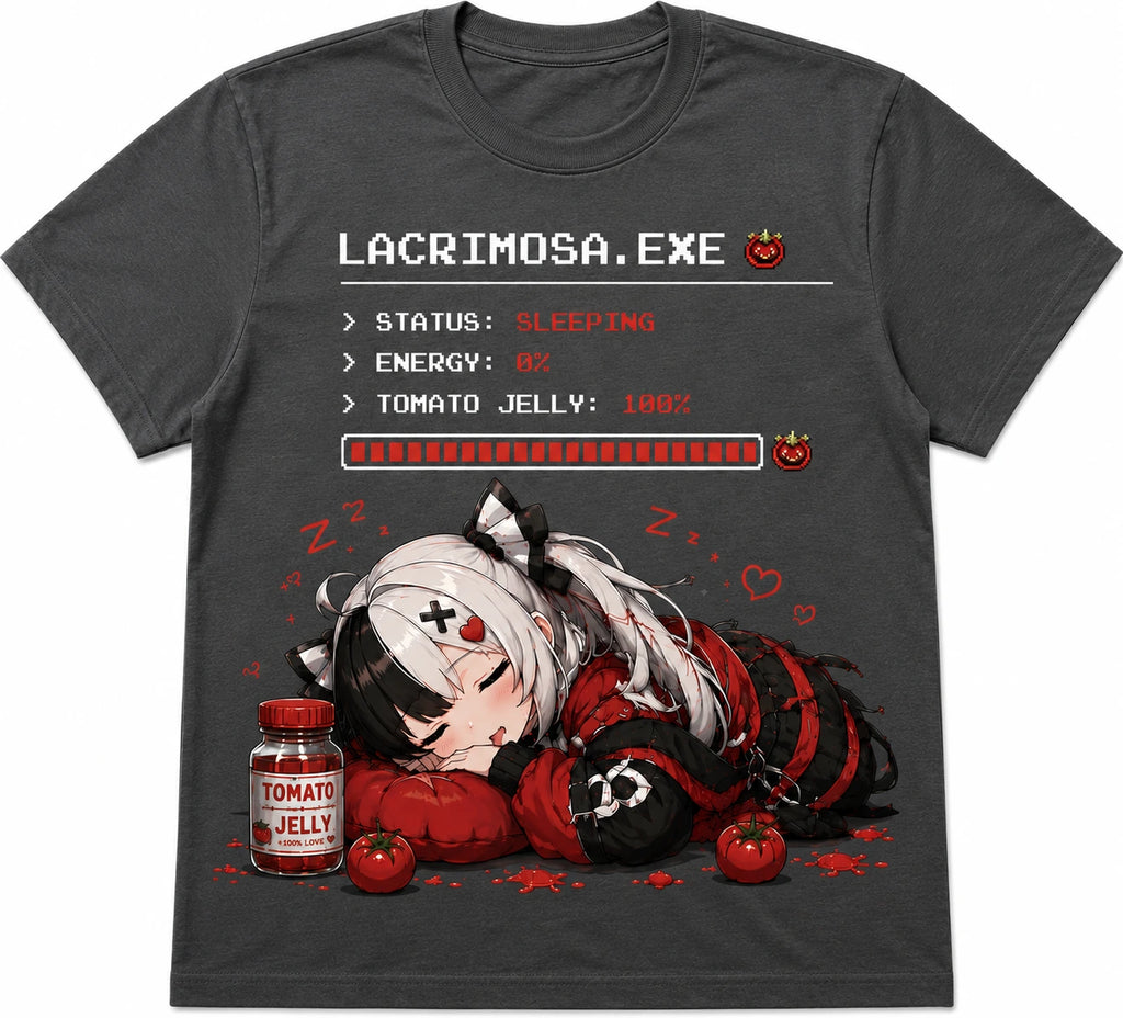 NTE Lacrimosa.exe Tomato Jelly Gray T-Shirt