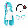 NTE Mint Cosplay Wig Set with Cat Ears and Hairband