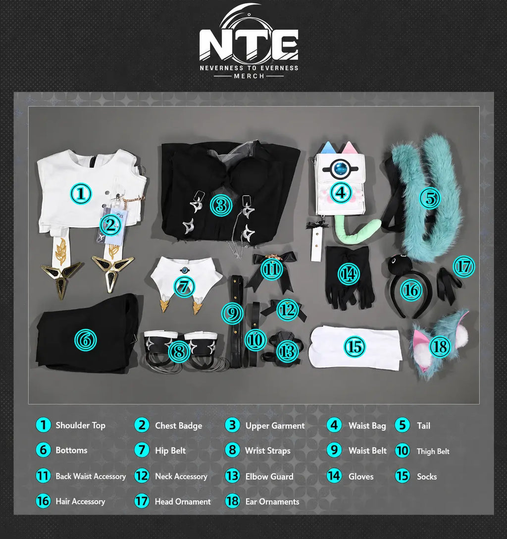 NTE Mint Cosplay Costume - Complete Set