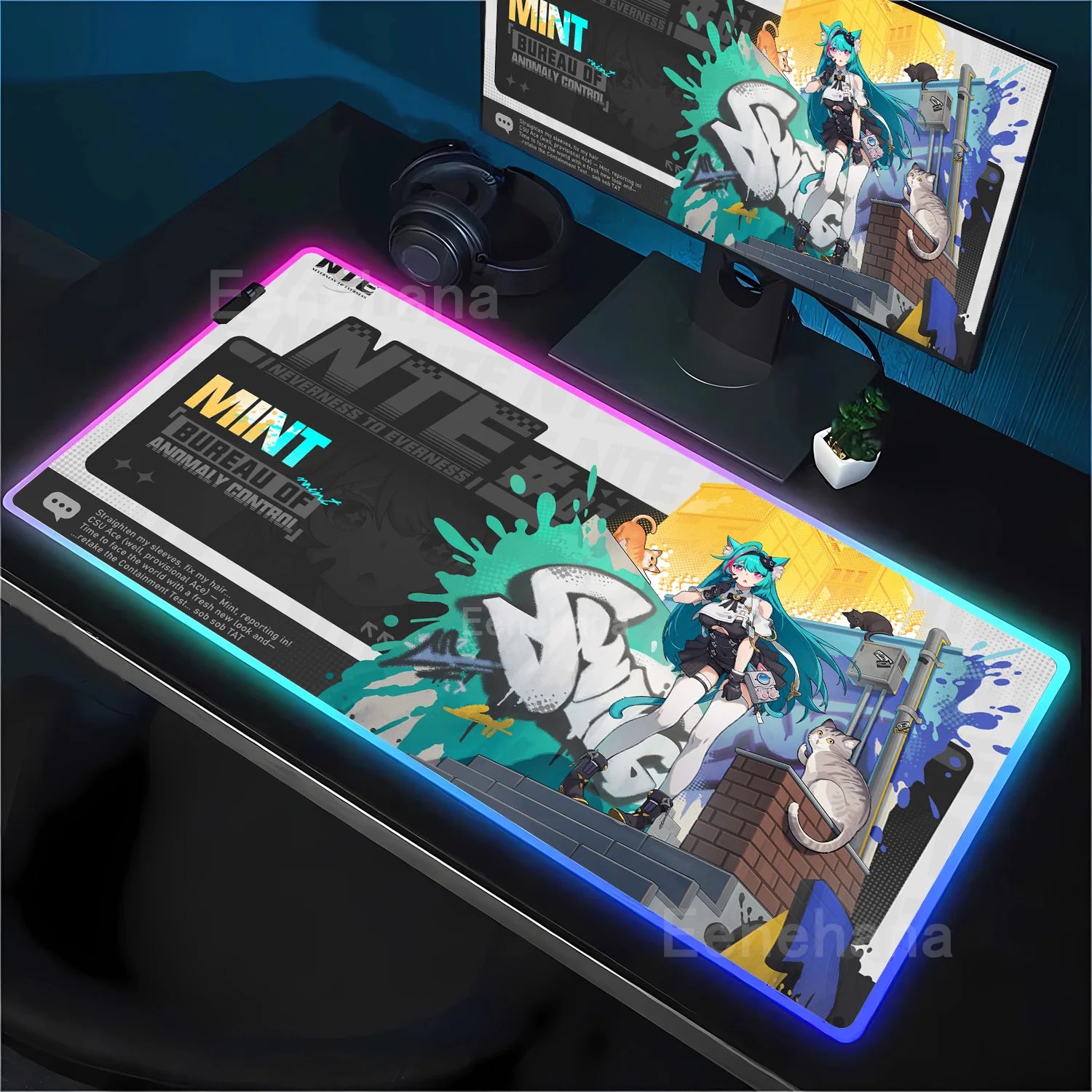 Neverness to Everness LED Mouse Pad – Design 20