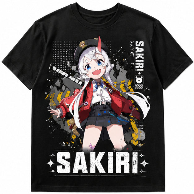 NTE Sakiri Schwarzes T-Shirt