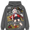Neverness to Everness Grauer Kapuzenpullover - Sakiri